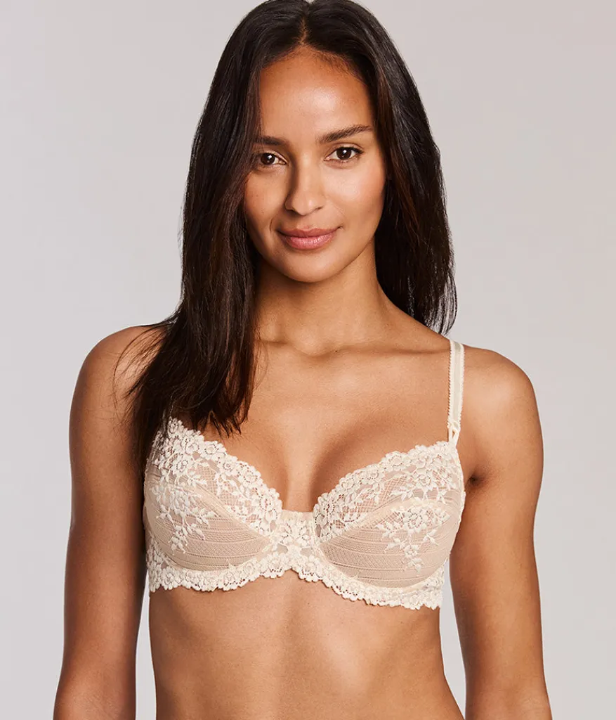 Wacoal Unlined|Lace * Embrace Lace® Underwire Bra Sand/Ivory