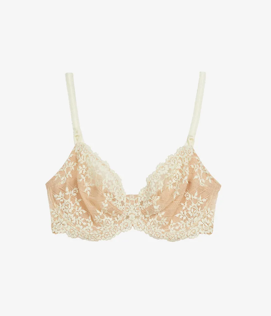 Wacoal Unlined|Lace * Embrace Lace® Underwire Bra Sand/Ivory