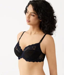 Wacoal Unlined|Lace * Embrace Lace® Underwire Bra Black/Night Sky