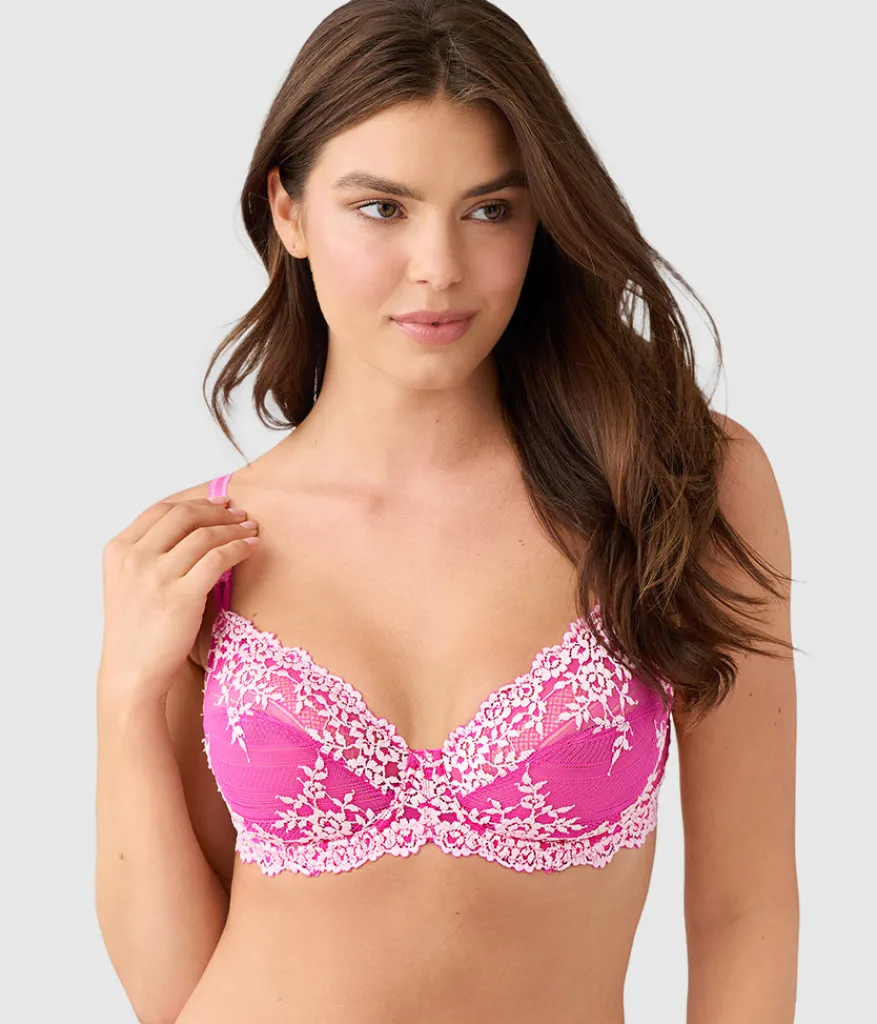 Wacoal Unlined|Lace * Embrace Lace® Underwire Bra Wild Azalea/Cradle Pink