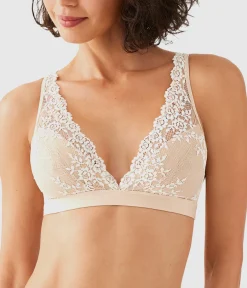 Wacoal Bralettes|Unlined * Embrace Lace® Wire Free Bralette Sand/Ivory