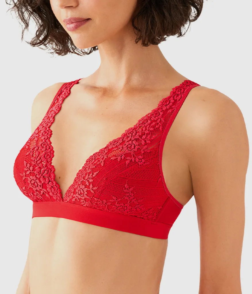 Wacoal Bralettes|Unlined * Embrace Lace® Wire Free Bralette Equestrian Red