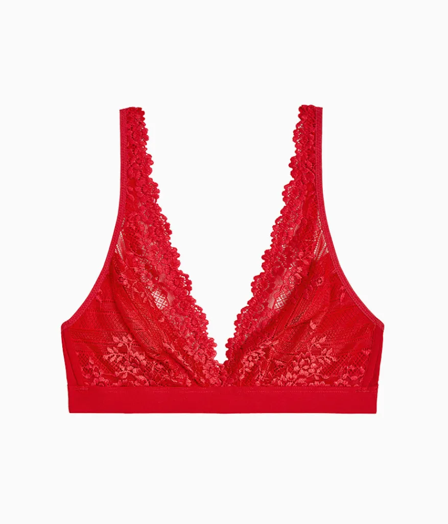 Wacoal Bralettes|Unlined * Embrace Lace® Wire Free Bralette Equestrian Red