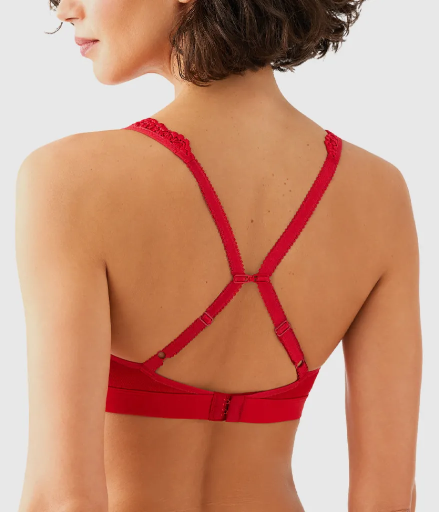 Wacoal Bralettes|Unlined * Embrace Lace® Wire Free Bralette Equestrian Red