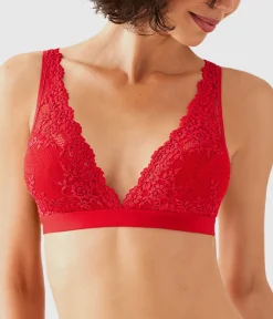 Wacoal Bralettes|Unlined * Embrace Lace® Wire Free Bralette Equestrian Red