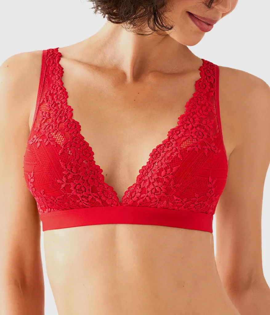 Wacoal Bralettes|Unlined * Embrace Lace® Wire Free Bralette Equestrian Red