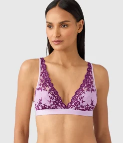 Wacoal Bralettes|Unlined * Embrace Lace® Wire Free Bralette Lavender Sage/Dark Purple
