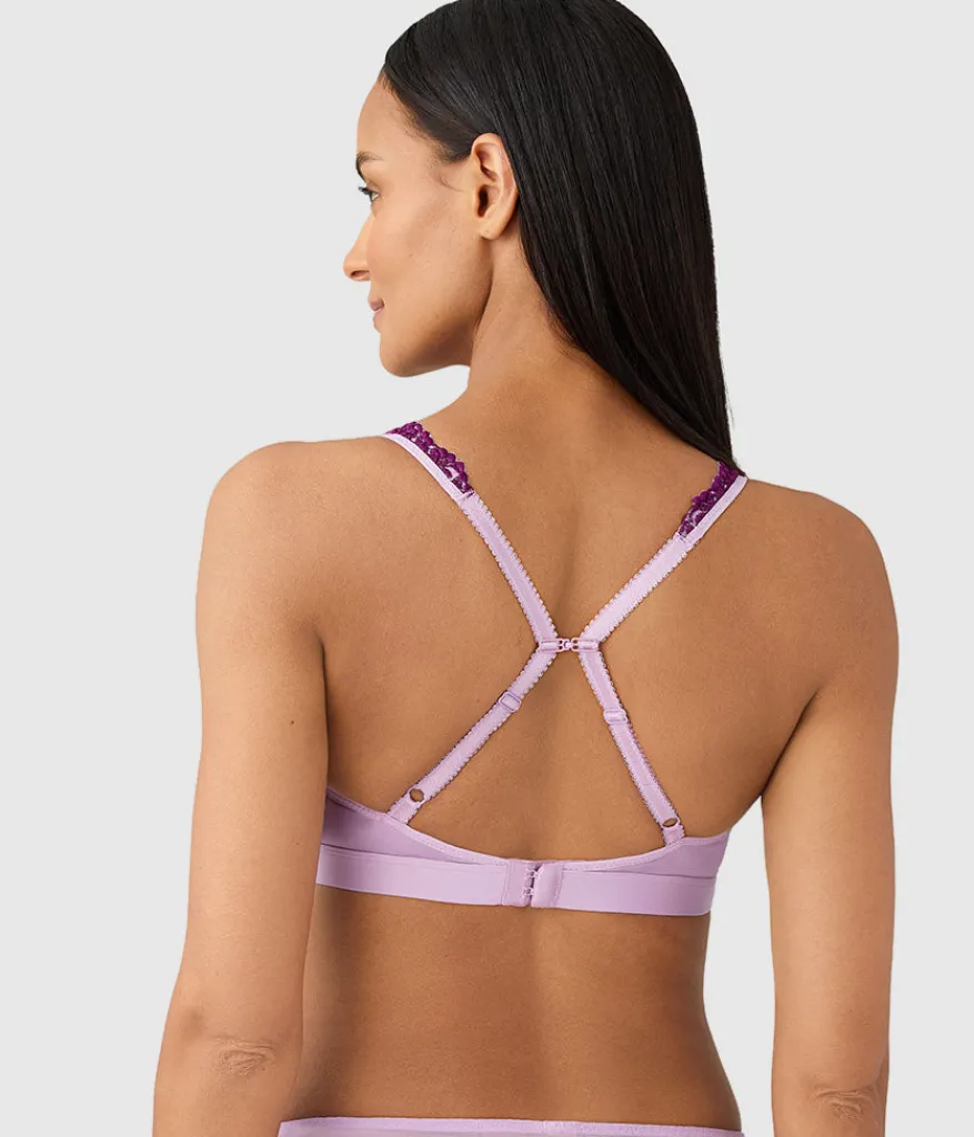 Wacoal Bralettes|Unlined * Embrace Lace® Wire Free Bralette Lavender Sage/Dark Purple