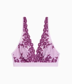 Wacoal Bralettes|Unlined * Embrace Lace® Wire Free Bralette Lavender Sage/Dark Purple