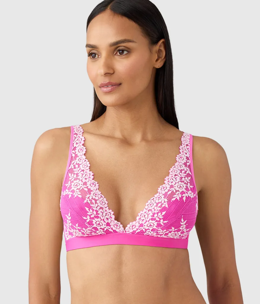 Wacoal Bralettes|Unlined * Embrace Lace® Wire Free Bralette Wild Azalea/Cradle Pink
