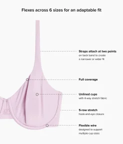 Wacoal Unlined|Racerback/Convertible * Ever Fexing™ Underwire Bra Keepsake Lilac