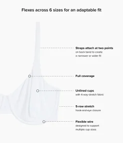 Wacoal Unlined|Racerback/Convertible * Ever Fexing™ Underwire Bra White