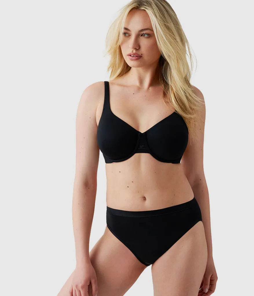 Wacoal Unlined|Racerback/Convertible * Ever Fexing™ Underwire Bra Black