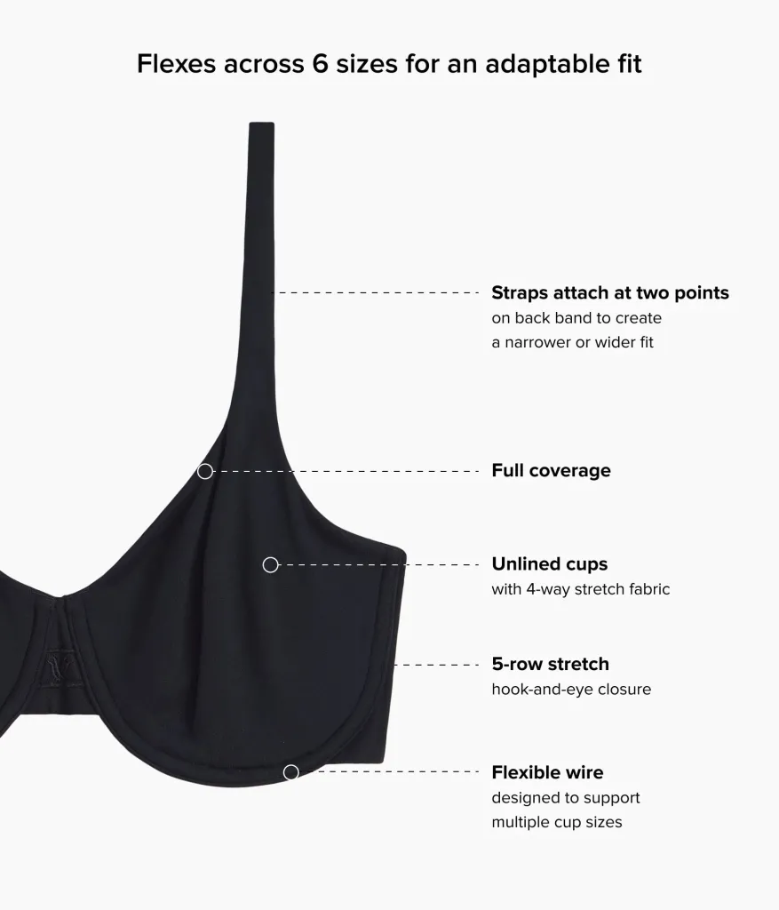 Wacoal Unlined|Racerback/Convertible * Ever Fexing™ Underwire Bra Black