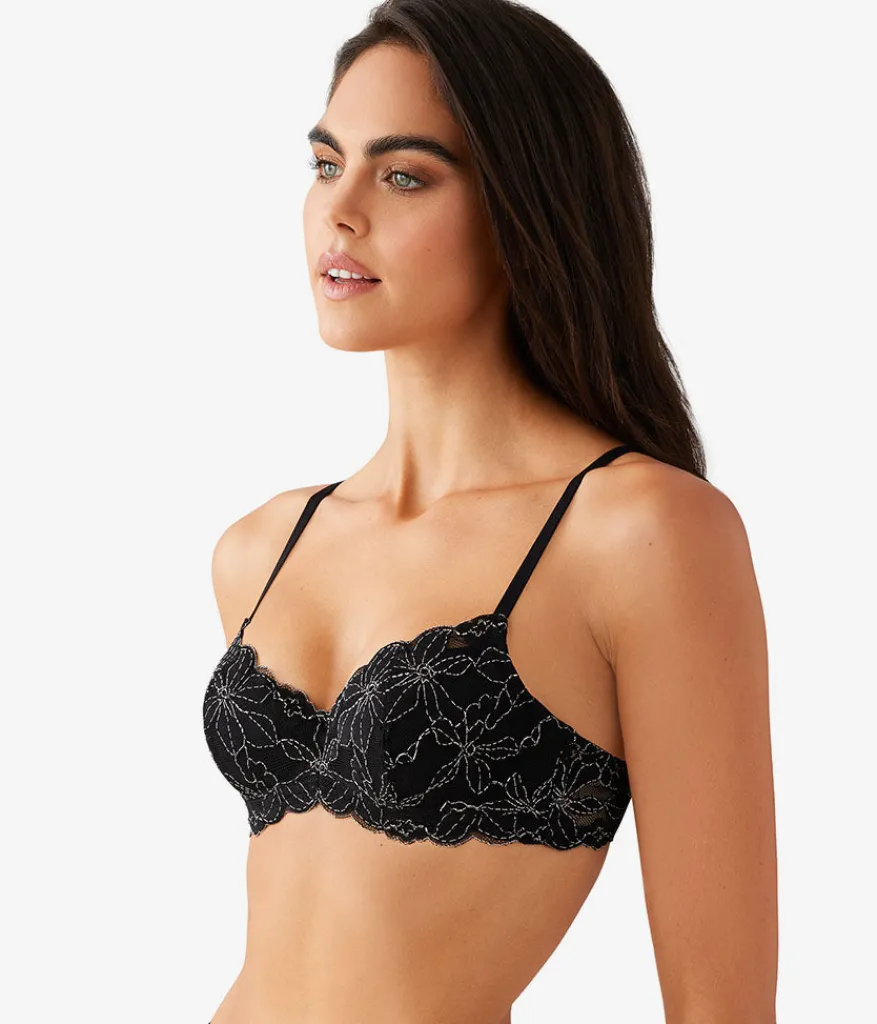 Wacoal Lace|Underwire * Feeling Famous Balconette Contour Bra Night/Angel Wing