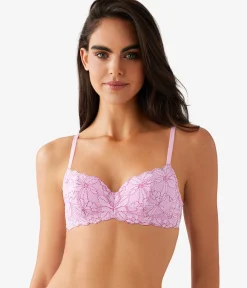 Wacoal Lace|Underwire * Feeling Famous Balconette Contour Bra Pink Lavender/Very Berry