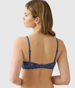 Wacoal Lace|Underwire * Feeling Famous Balconette Contour Bra Crown Blue/ Blue Glow