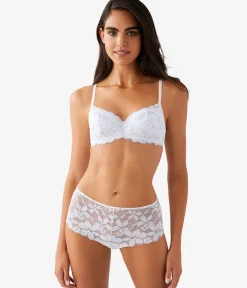 Wacoal Lace|Underwire * Feeling Famous Balconette Contour Bra White/Frozen Fjord