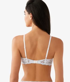 Wacoal Lace|Underwire * Feeling Famous Balconette Contour Bra White/Frozen Fjord