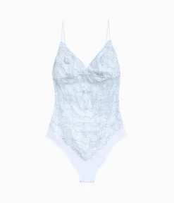 Wacoal Unlined|Chemises & Bodysuits * Feeing Faou Bodyuit White/Frozen Fjord