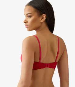 Wacoal Push Up|Wireless * Feeling Famous Wire Free Push Up Bra Chili Pepper/Biking Red