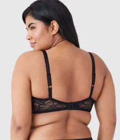 Wacoal Seamless|Lace * French Garden Seamless Underwire T-Shirt Bra Black