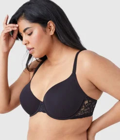 Wacoal Seamless|Lace * French Garden Seamless Underwire T-Shirt Bra Black