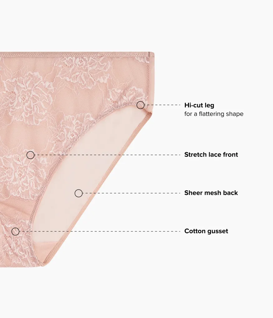 Wacoal Panties|Hi-Cut * Fu Boo Hi-Cut Rose Dust
