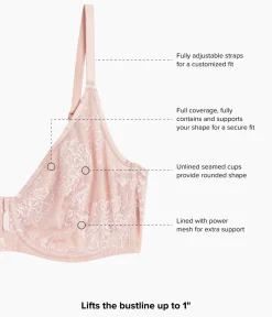 Wacoal Full Figure|Unlined * Full Bloom Underwire Bra Rose Dust