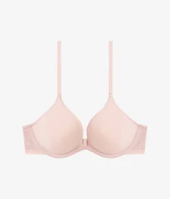 Wacoal Seamless|Underwire * Full Transparency Plunge T-shirt Bra Rose Smoke