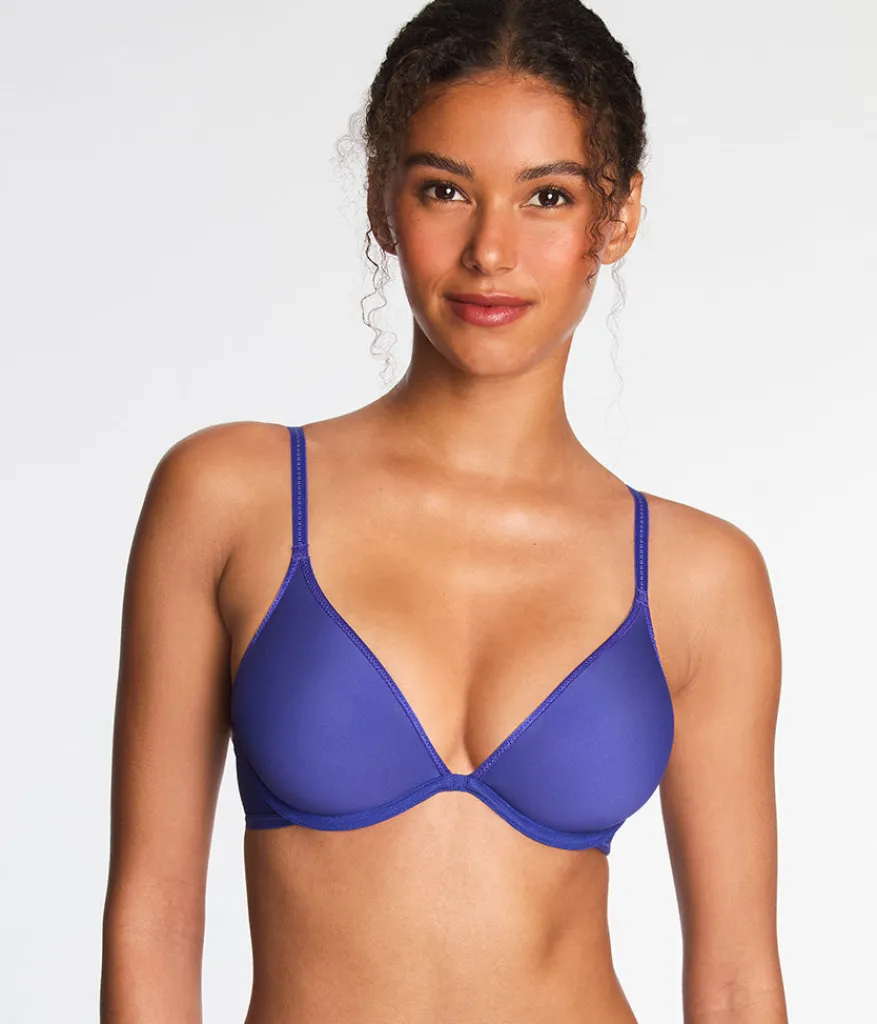 Wacoal Racerback/Convertible|Seamless * Full Transparency Plunge T-shirt Bra Spectrum Blue