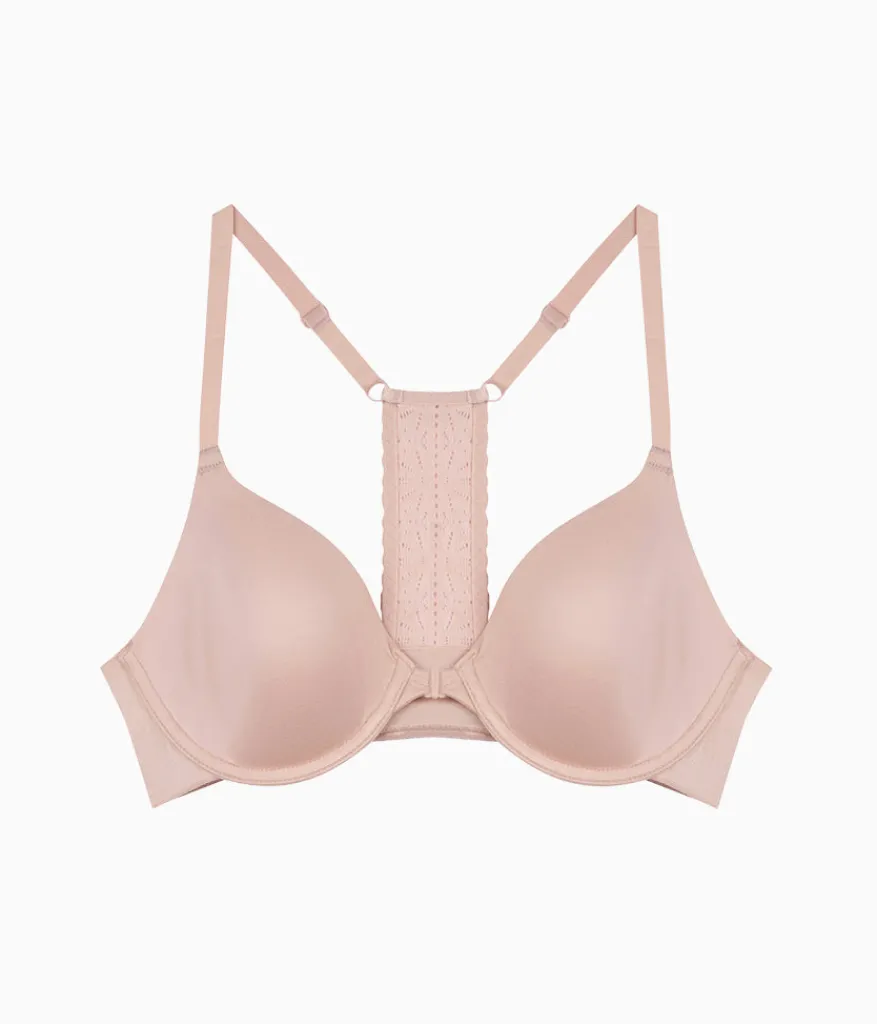 Wacoal Racerback/Convertible|Underwire * Future Foundation Front Close Racerback Bra Rose Smoke