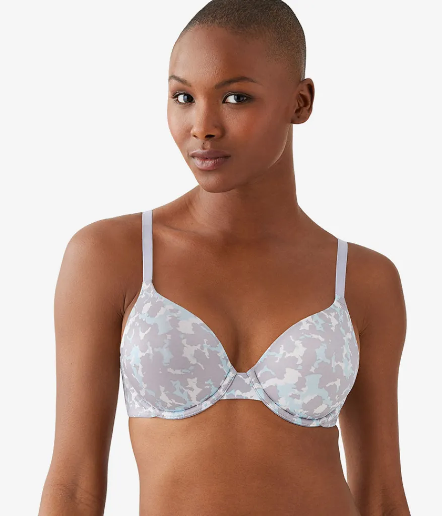 Wacoal Seamless|Underwire * Future Foundation T-Shirt Bra Dream Blue/Gray Camouflage