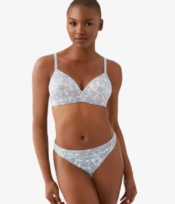 Wacoal Racerback/Convertible|Seamless * Future Foundation Wire Free T-Shirt Bra Dream Blue/Gray Camouflage