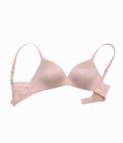 Wacoal T-Shirt|Lace * Future Foundation Wire Free T-Shirt Bra with Lace Rose Smoke