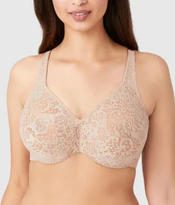 Wacoal Full Figure|Unlined * Halo Lace Full Figure Underwire Bra Toast