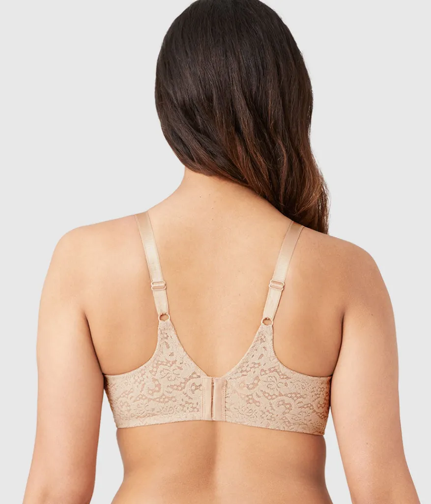 Wacoal Full Figure|Unlined * Halo Lace Full Figure Underwire Bra Toast