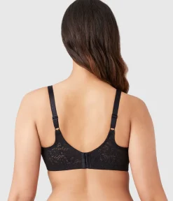 Wacoal Full Figure|Unlined * Halo Lace Full Figure Underwire Bra Black