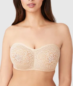 Wacoal Bras|Strapless * Halo Lace Strapless Underwire Bra Sand