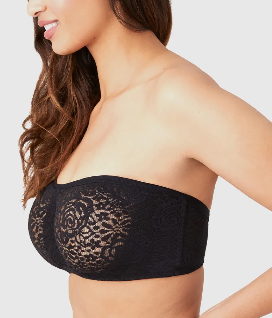 Wacoal Bras|Strapless * Halo Lace Strapless Underwire Bra Black