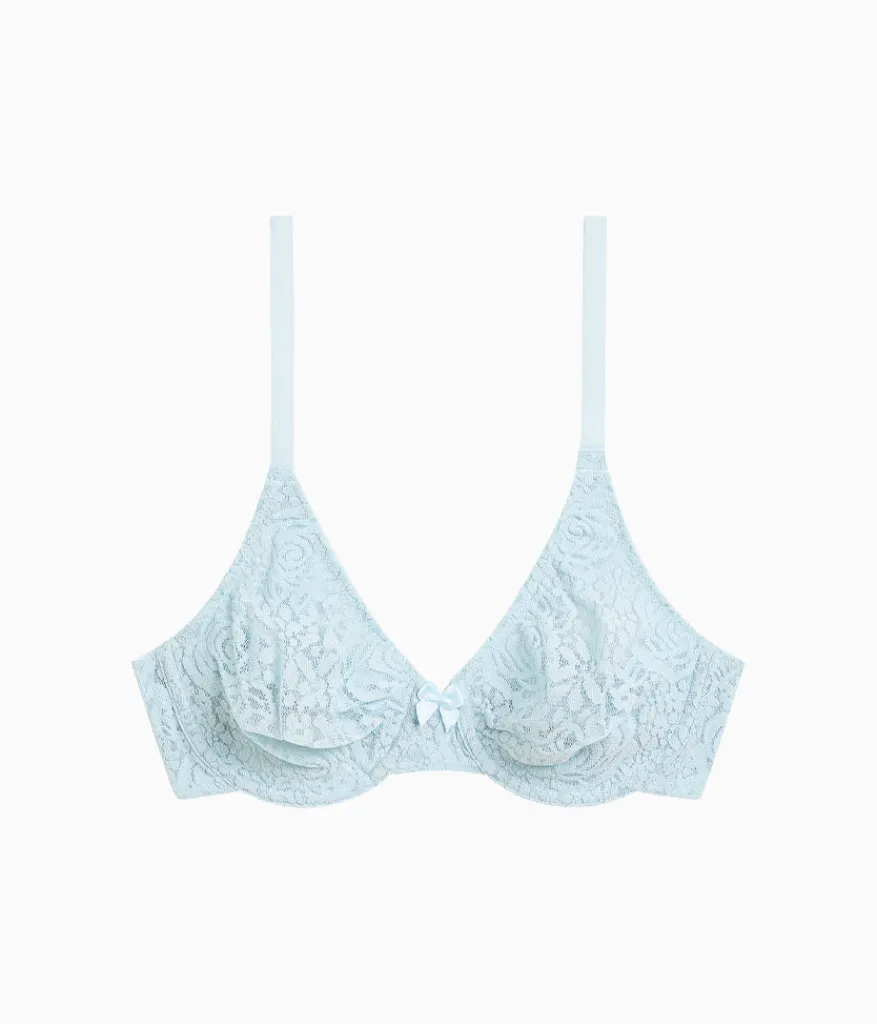 Wacoal Unlined|Bras * Halo Lace Underwire Bra Soft Sky