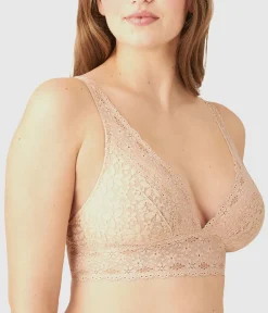 Wacoal Unlined|Bras * Halo Lace Wire Free Bralette Sand