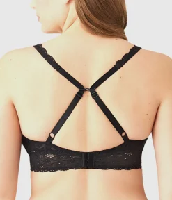 Wacoal Unlined|Bras * Halo Lace Wire Free Bralette Black
