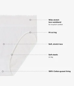 Wacoal Panties * High Bar™ Hi Cut White