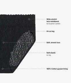 Wacoal Panties * High Bar™ Hi Cut Black