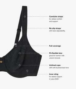Wacoal Full Figure|Unlined * High Bar™ Underwire Bra Black