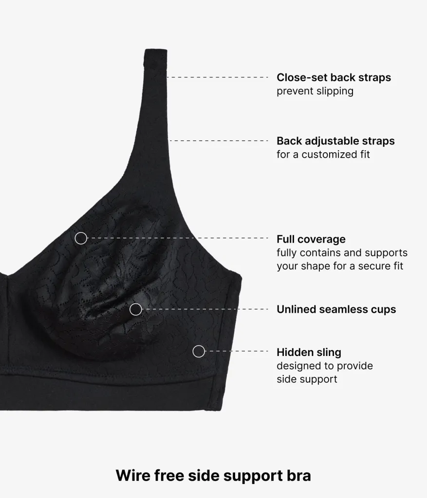 Wacoal Full Figure|Unlined * Inside Job™ Wire Free Bra Black