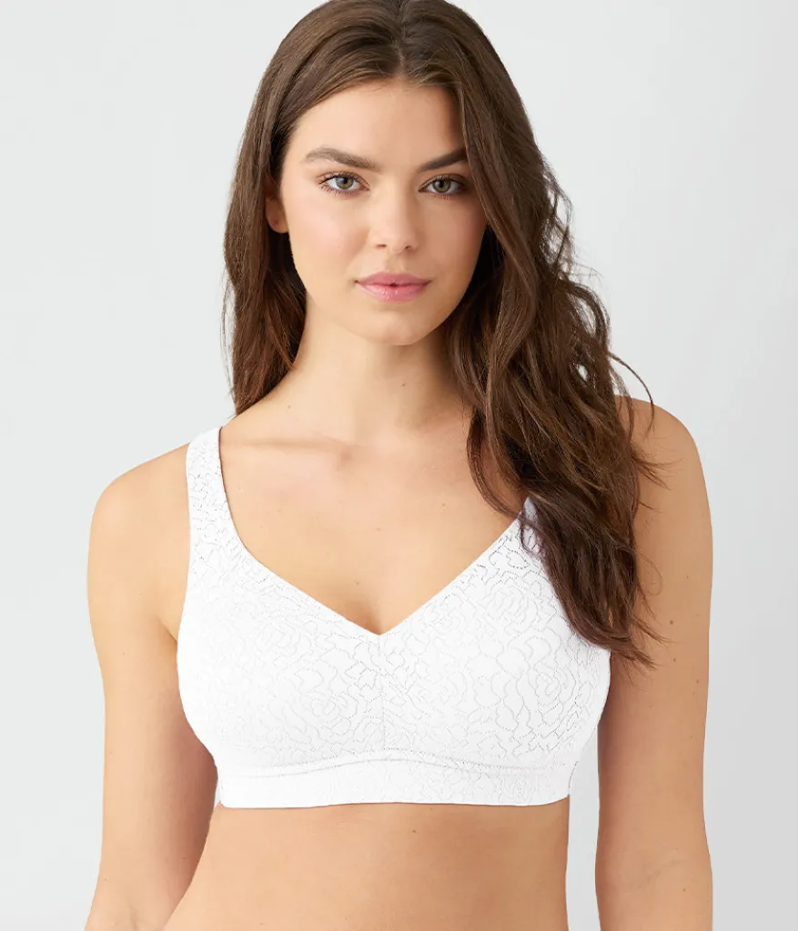 Wacoal Full Figure|Unlined * Inside Job™ Wire Free Bra White