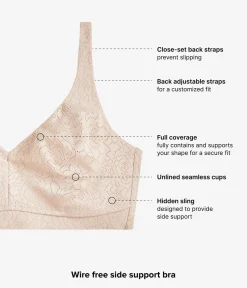 Wacoal Full Figure|Unlined * Inside Job™ Wire Free Bra Sand