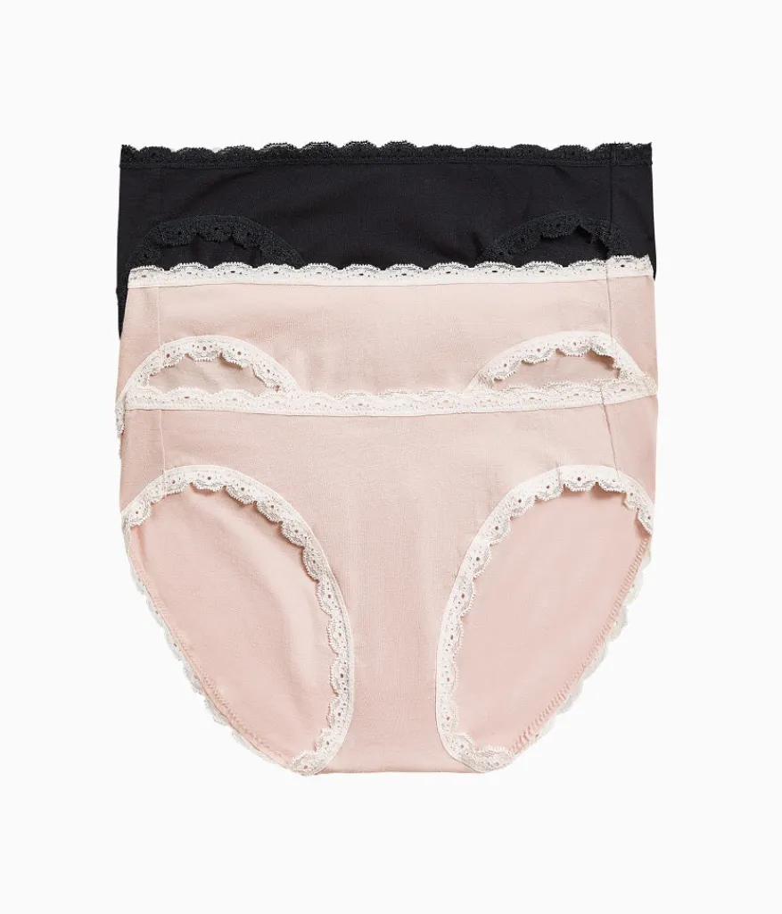 Wacoal Bikini * Inpired Eyeet Bikini Panty Pack Rose Smoke/Rose Smoke/Night